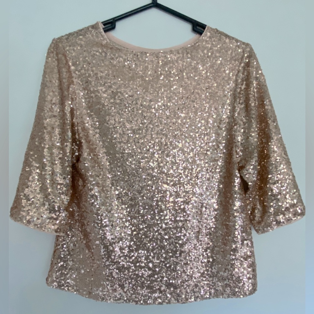 Blush Gold sequins sparkly blouse